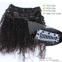 3B 3C Kinky Curly Afro Clip In Hair Extensions Remy Hair