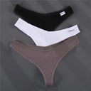 Brazilian Cotton Panties Set V Waist G-String Lingerie Set