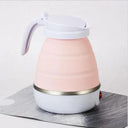 saengQ Travel Household Folding Kettle 600ml Portable Silicone Steel