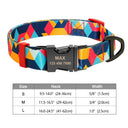 Engraved Nylon Pet ID Collar with Nameplate for Dogs: Personalized Safety Tag Collar  ourlum.com 112OR S 