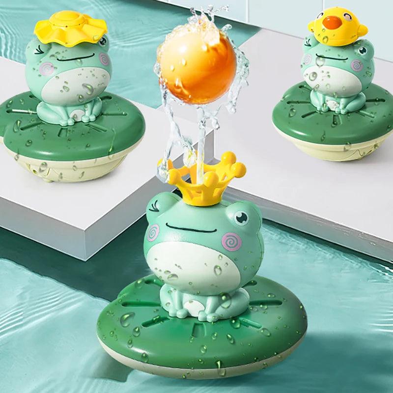 Interactive Electric Frog Sprinkler Bath Toy for Kids - Fun Water Spray Game  ourlum.com   