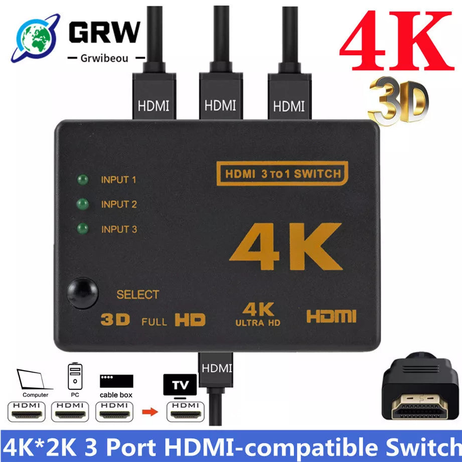 4K HDMI Switcher Hub: Seamless Ultra HD Gaming Experience  ourlum.com   