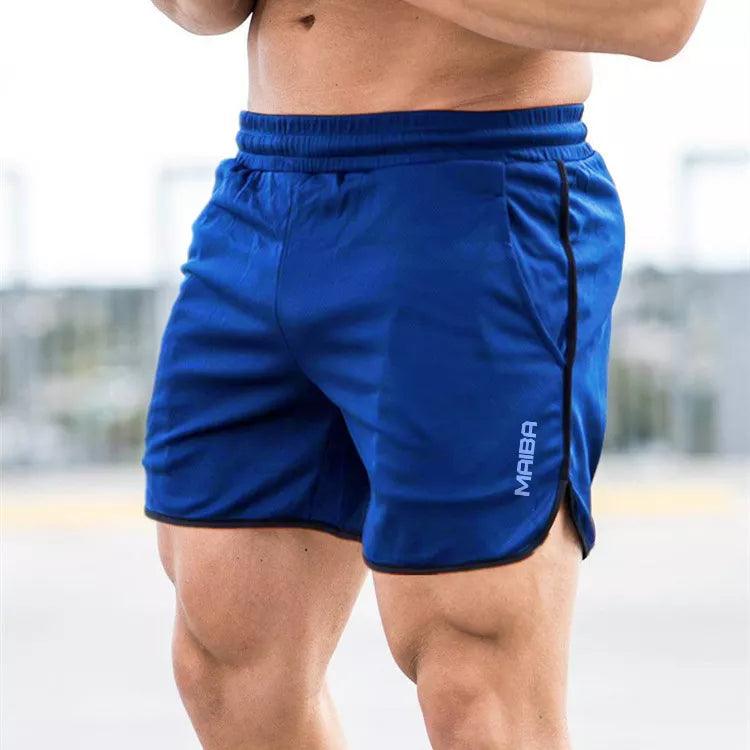 Men's Breathable Gym Workout Shorts: Quick Dry Sportswear for Bodybuilding  ourlum.com Blue M 