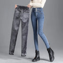 Thermal Winter Thick Fleece High-Waist Warm Skinny Jeans