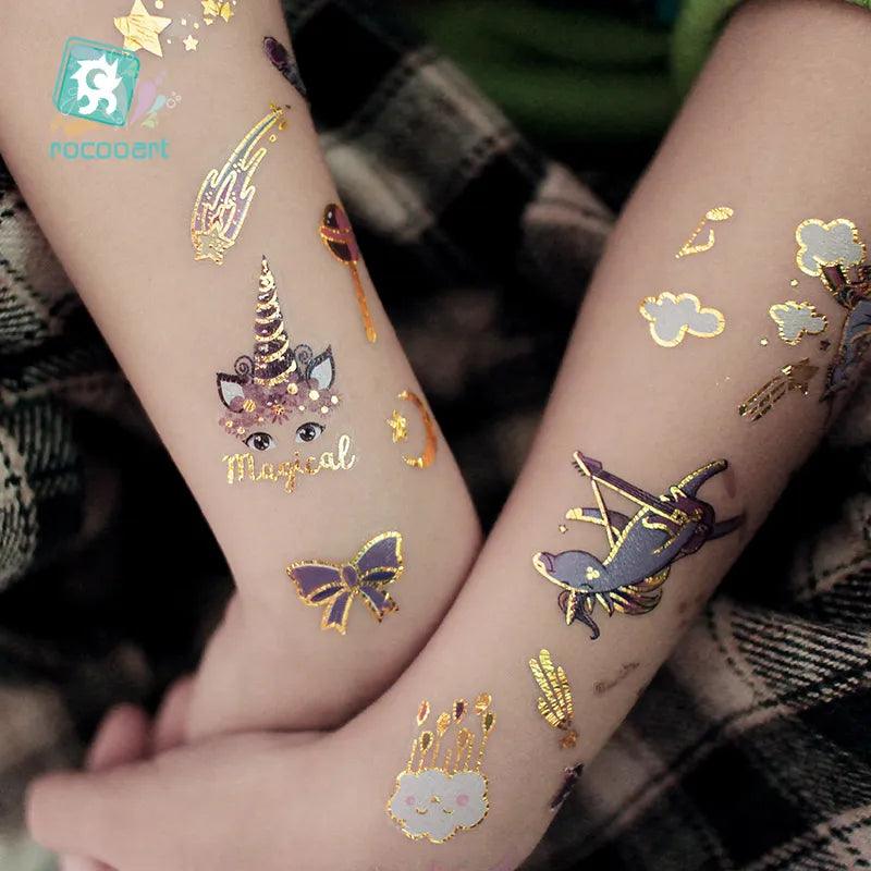 Rocooart Unicorn Tattoo Face Temporary Tattoo Child Tattoo Sticker Body Tatoo For Kids Cute Tattoo Children Tattoos Fake Taty  ourlum.com   