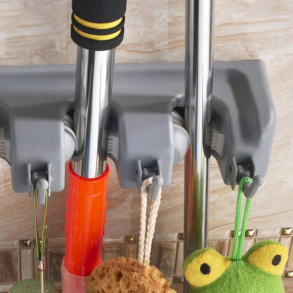 Broom and Mop Storage Solution with Cute Cook Shape Design  ourlum.com   