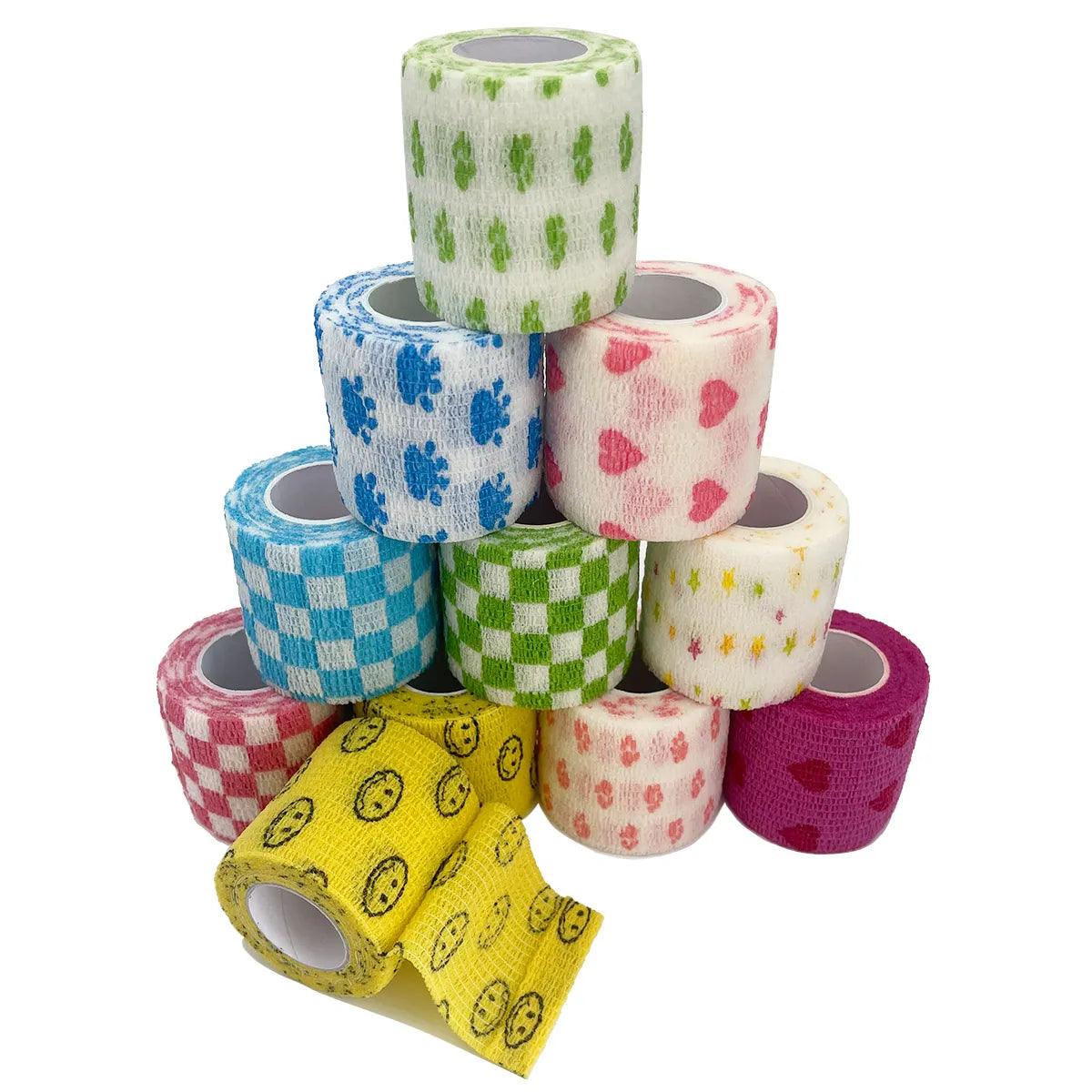 Colorful Elastic Sports Tape for Joints & Injuries: Versatile & Comfortable Support  ourlum.com   