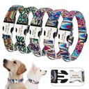 Engraved Nylon Pet ID Collar with Nameplate for Dogs: Personalized Safety Tag Collar  ourlum.com   