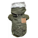 Dog Winter Coat Jacket for Small Medium Dogs - Warm Hoodie Chihuahua Yorkies Clothing  ourlum.com Green XS CHINA