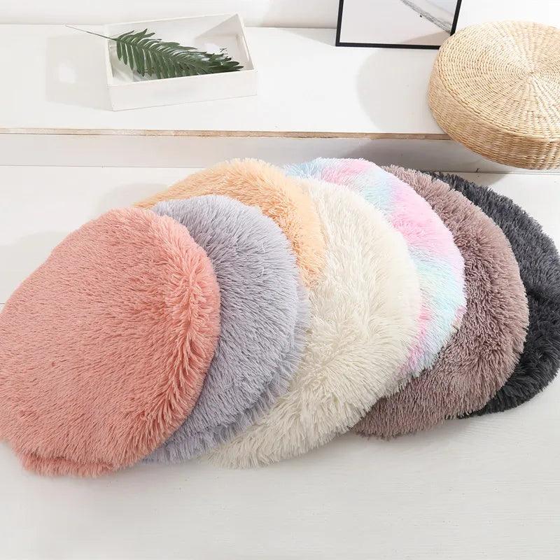 Soft Fleece Round Cat Bed: Cozy Pet Sleeping Mat for Small Dogs & Puppies  ourlum.com   