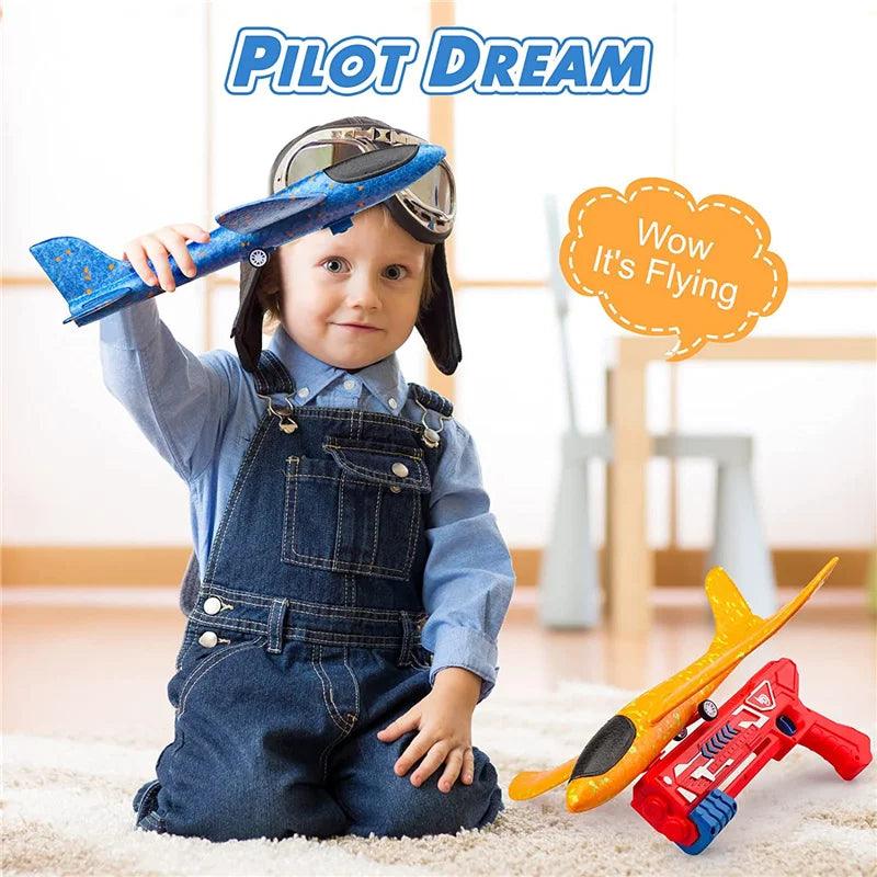 Catapult Plane Gun-style Launch Aircraft Toy: High-flying Fun for Boys  ourlum.com   