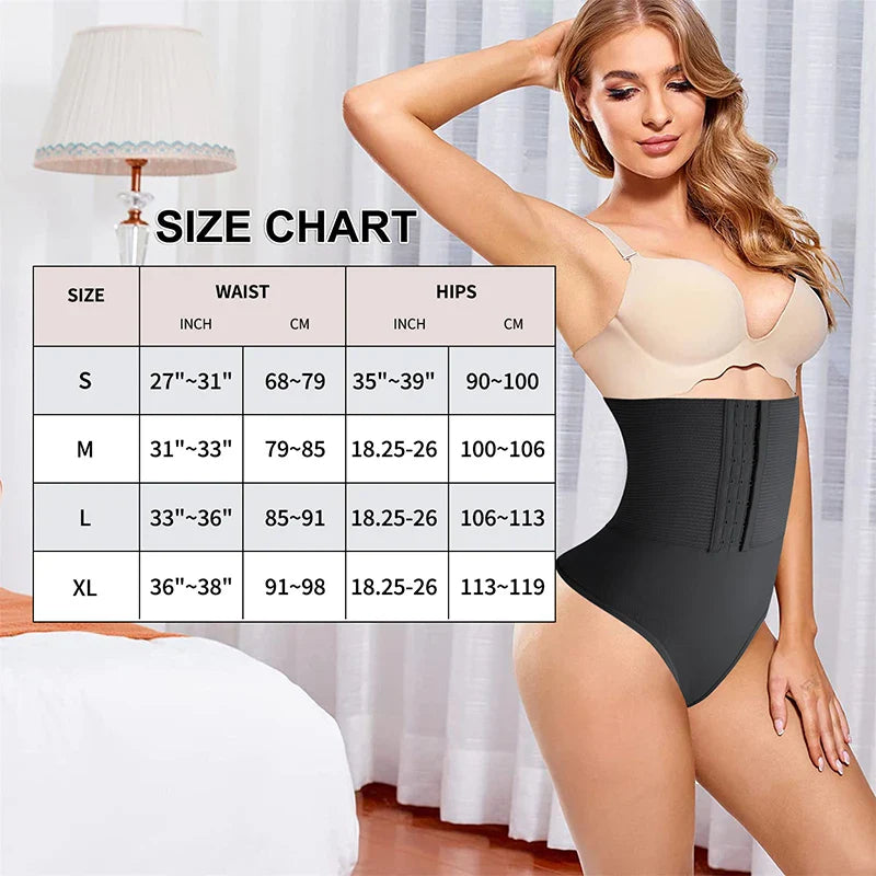 High Waist Tummy Control Thong - Slimming Body Shaper & Butt Lifter for Women