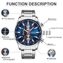 CURREN Men's Luxury Chronograph Quartz Watch with Waterproof Sport Design  ourlum.com   