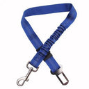 Enhanced Adjustable Car Pet Seat Belt with Reflective Nylon Strap and Elastic Bumper  ourlum.com Blue  