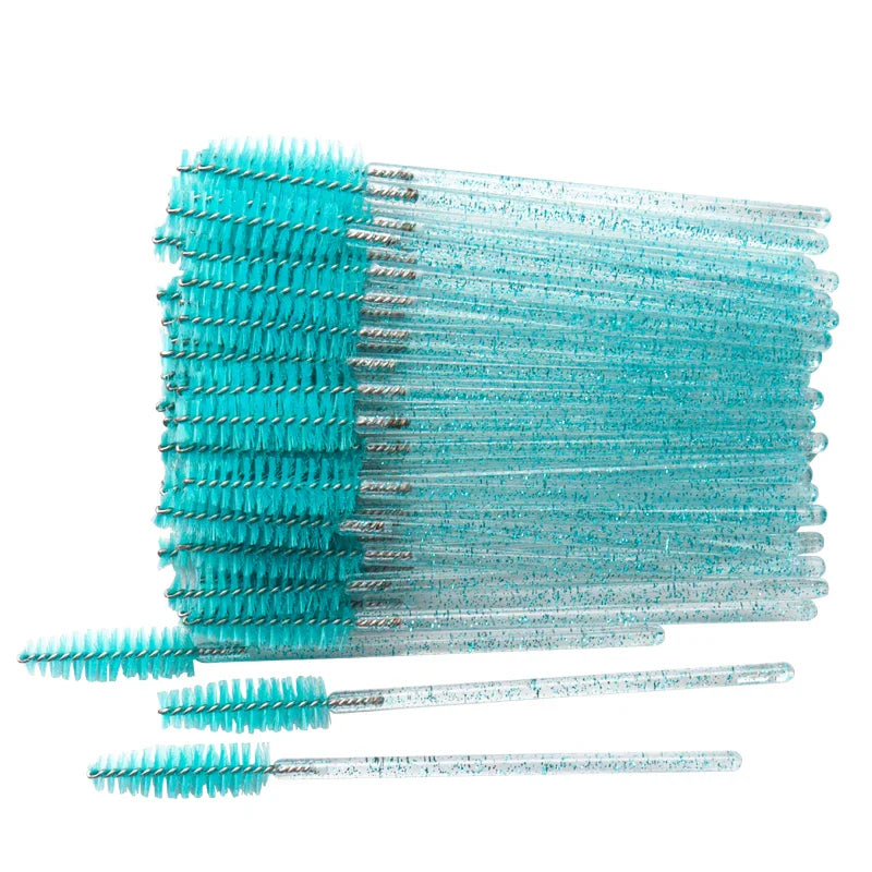 50 Pcs Disposable Crystal Eyelash brush Mascara Wands Applicator Diamond Eye Lash brushes  Eyelash Extension women Makeup tools  ourlum.com   