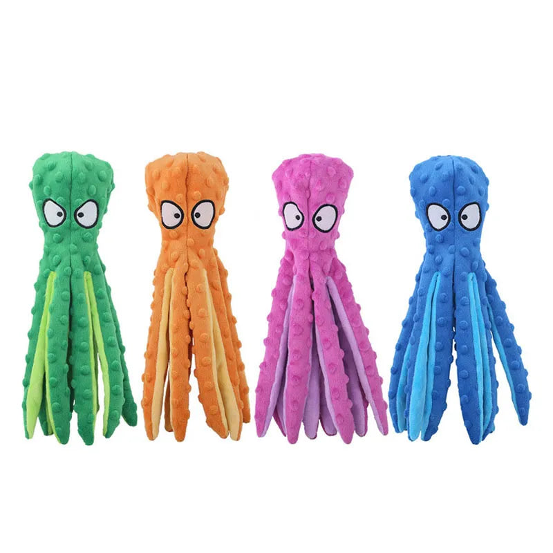 Plush Octopus Puzzle Toy: Interactive Bite-Resistant Teeth Cleaning Chew for Pets  ourlum.com   