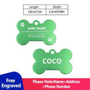 Engraved Personalized Pet ID Tags: Customizable Dog Collar Name Tag  ourlum green dog tag  