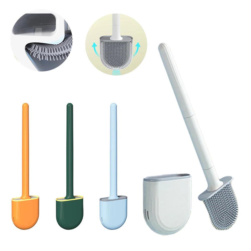 Toilet Brush Set: Ultimate WC Bathroom Cleaning Kit with 360° Rubber Head  ourlum.com   