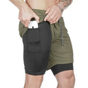 2025 Summer Running Shorts Men 2 in 1 Quick Dry Gym Shorts