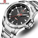 NAVIFORCE Men's Stainless Steel Waterproof Sports Watch