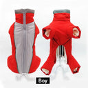 Winter Warm Waterproof Reflective Dog Jumpsuit for Small Dogs