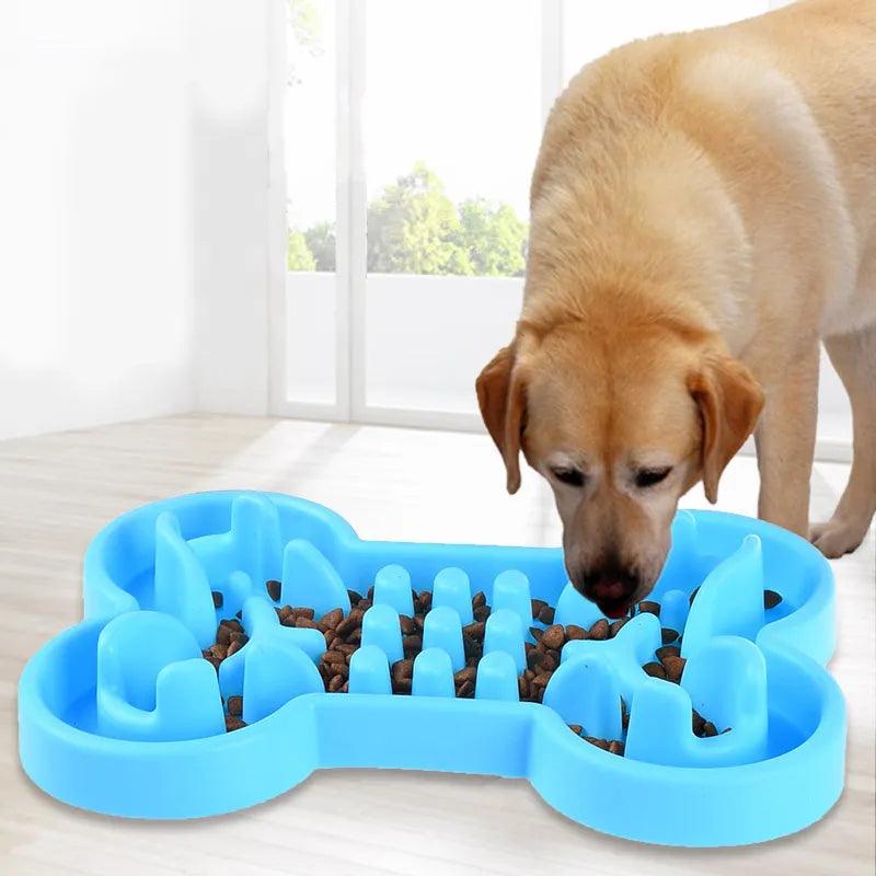 Pet Slow Feeder Bowl: Healthy Rubber Anti-Slip Cat Dog Food Feeding  ourlum.com   