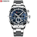 CURREN Chronograph Sports Watch: Stylish & Functional Timepiece  ourlum.com silver blue watch CHINA 