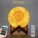 Wireless Quran Player Moon Lamp - 3D Night Light Speaker