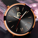 Luxury Mesh Belt Watch Men's Stylish Timepiece Leather Calendar