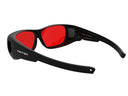 190-550nm OD 5+ 532nm Green Laser Safety Glasses Red Lenses