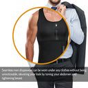 Mens Waist Trainer Vest Slimming Body Shaper Workout Tank