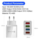 Multi-Device USB Charger with Quick Charge 3.0 for iPhone, Samsung, , Tablets - Fast Charging Solution  ourlum.com   