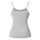 Adjustable Cotton Cami with Shelf Bra Women's Tank Top