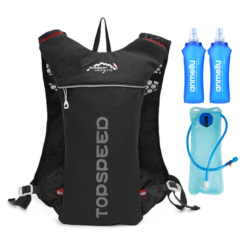 Ultralight 5L Hydration Vest for Trail Running and Biking - Breathable Backpack with 500ML Water Bottle for Men and Women