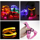 Luminous LED Dog Harness: Night Safety Nylon Collar & Light for Running  ourlum.com   