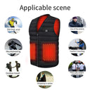 11 Area Heating Vest Men Women Casual V-neck USB Heated Jacket