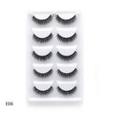 New Full 5 Pairs one box 3D Mink Hair False Eyelashes Natural Thick Long Eye Lashes Wispy Makeup Beauty Extension Tools H13  ourlum.com 5PairsE06  