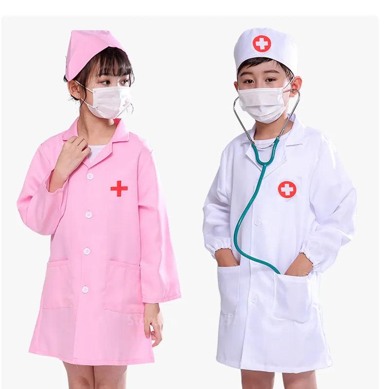 Children's Doctor Nurse Uniform Halloween Costume Set  ourlum.com   