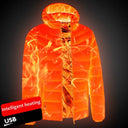 Men 9 Areas Heated Jacket USB Winter Electric Heating Coat