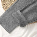 Elevate Your Winter Style with High Waisted Woolen Pencil Pants  ourlum.com GRAY L 