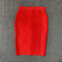 Rayon Bandage Pencil Skirt Elegant Celebrity Party Wear