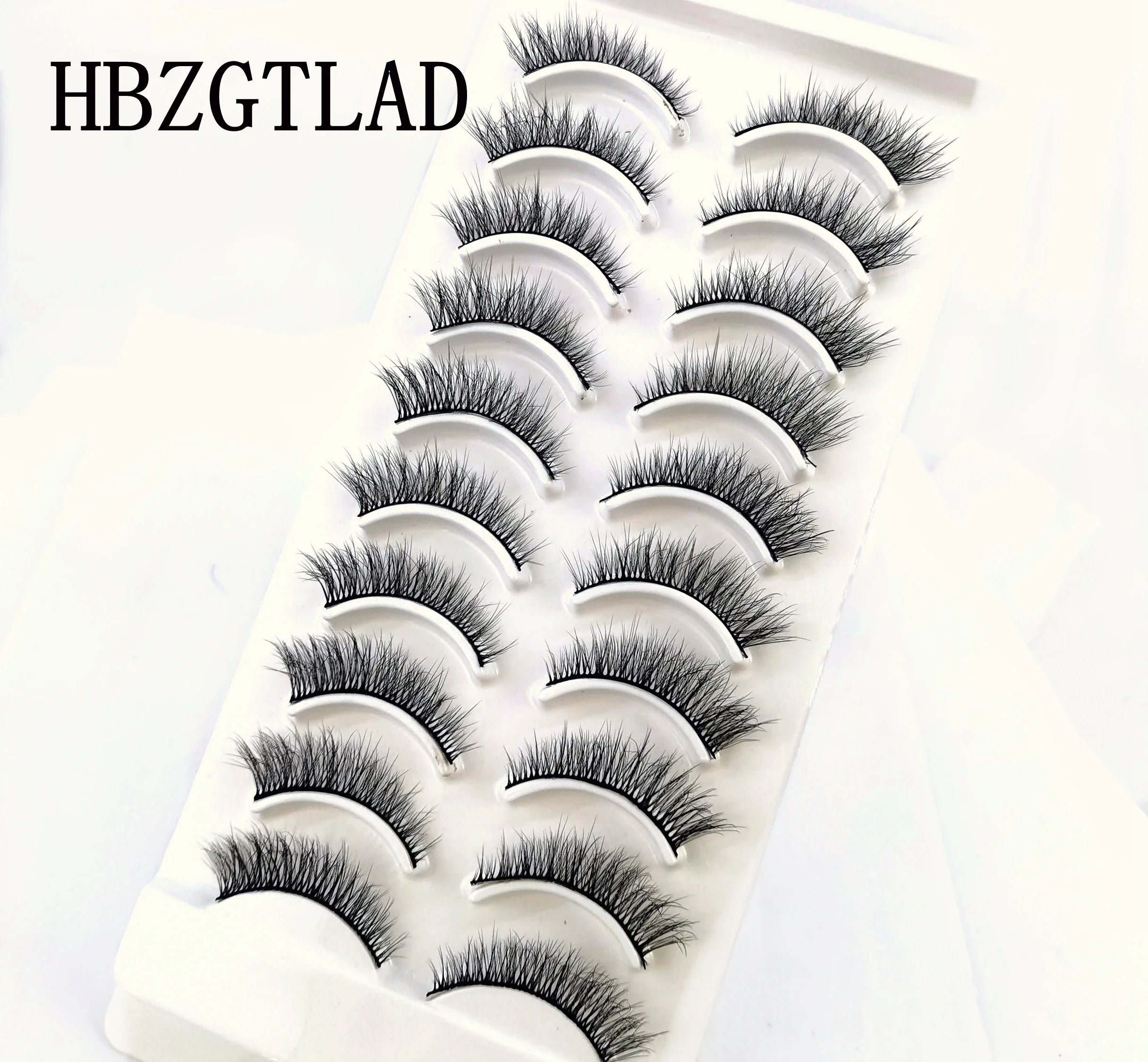 Ultimate 3D Mink Eyelashes Set: 10 Premium Quality Pairs for Natural Long Glamour