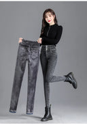 Thermal Winter Thick Fleece High-Waist Warm Skinny Jeans