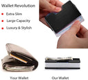 Casekey Mens Slim Wallet with Money Clip RFID Card Holder