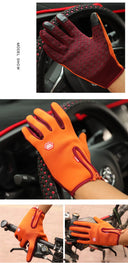 Men's Cycling Gloves Winter Touchscreen Warm Waterproof Non-Slip