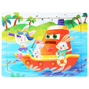 Wooden Cartoon Animal 3D Puzzle for Kids: Educational Toy for Children  ourlum.com 4-captain Rabbit  