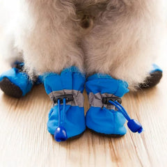 Waterproof Anti-slip Pet Shoes for Small Dogs and Cats: Warm & Safe Winter Footwear