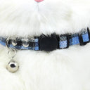 Adjustable Cat Collar with Bell | Cotton Security Snap SEO - Stylish, Safe, Comfortable, Customizable  ourlum.com   