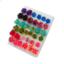 Women Acrylic Crystal Stud Earrings Set: Trendy Small Studs for Fashionable Women  ourlum.com 08  