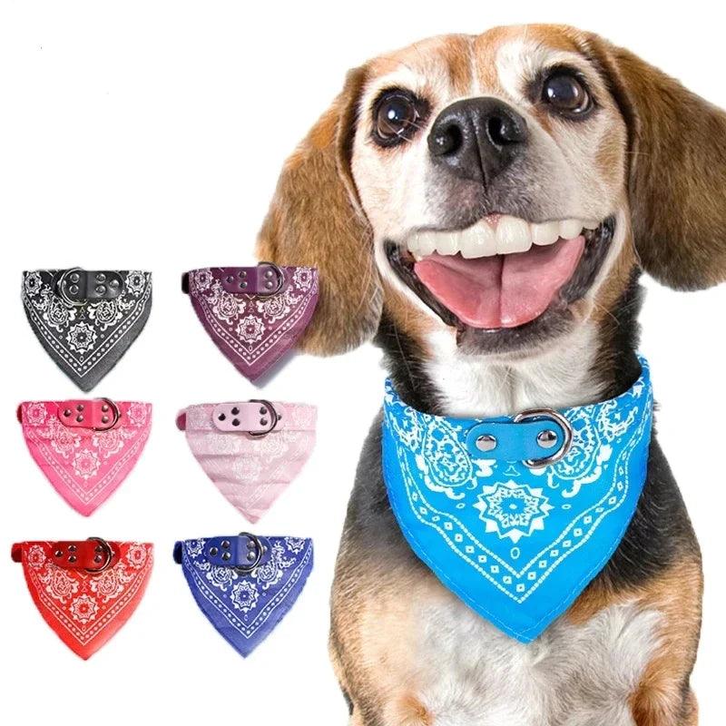 Pet Neckerchief Collar with Cute Print Scarf - Small Dog & Cat Accessories  ourlum.com   